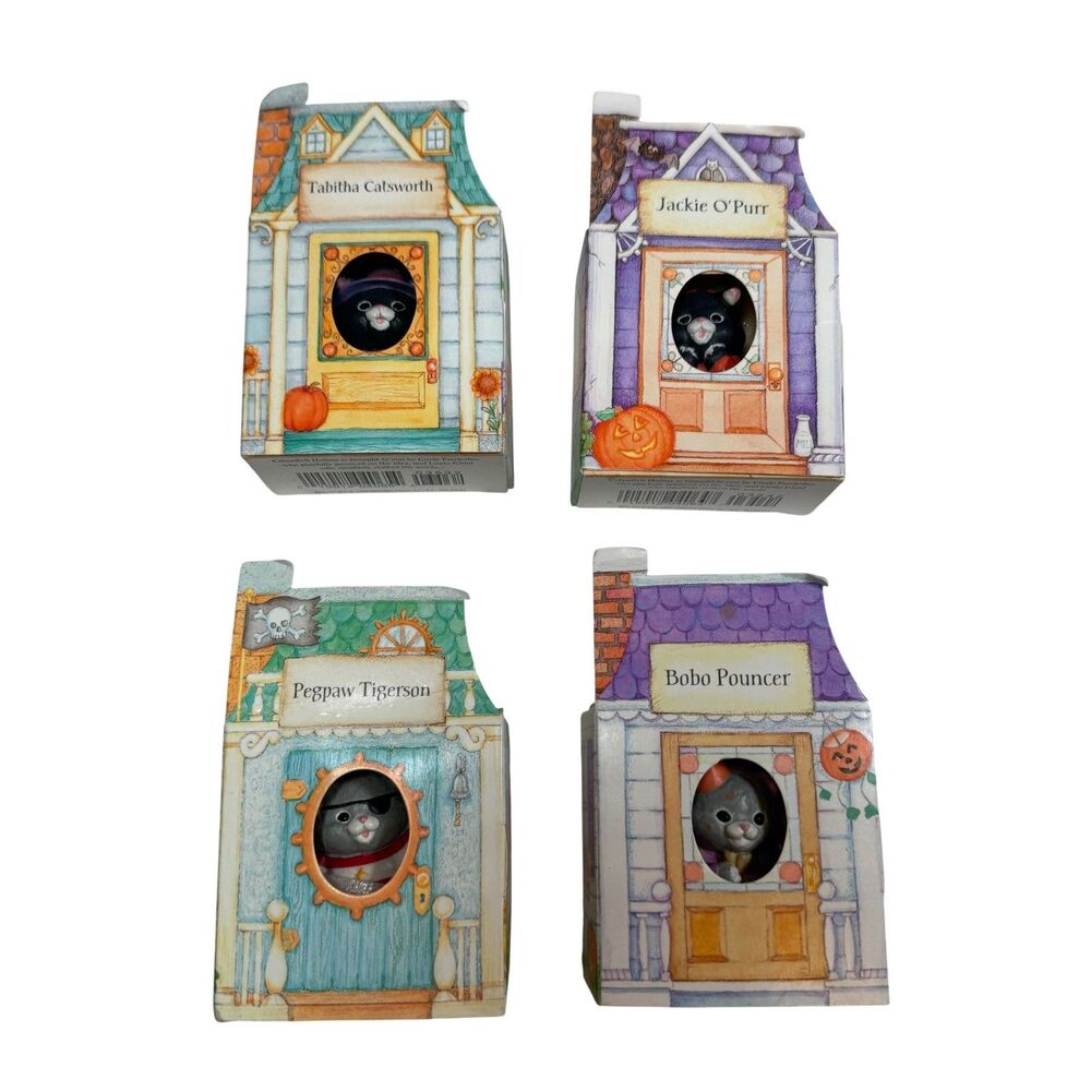 Hallmark Catswitch Hollow Figurines 1993 Set of 4 Cats Vintage New in Box HTF